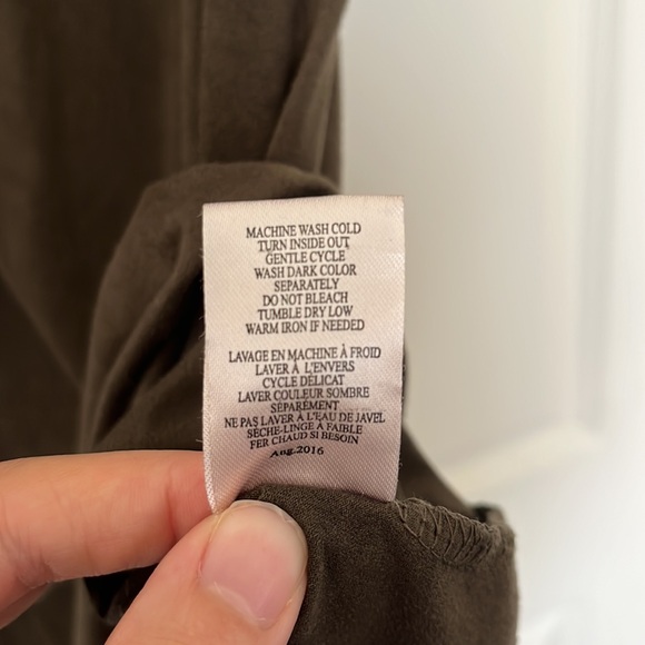 Velvety Olive T-Shirt Dress - Picture 3 of 3